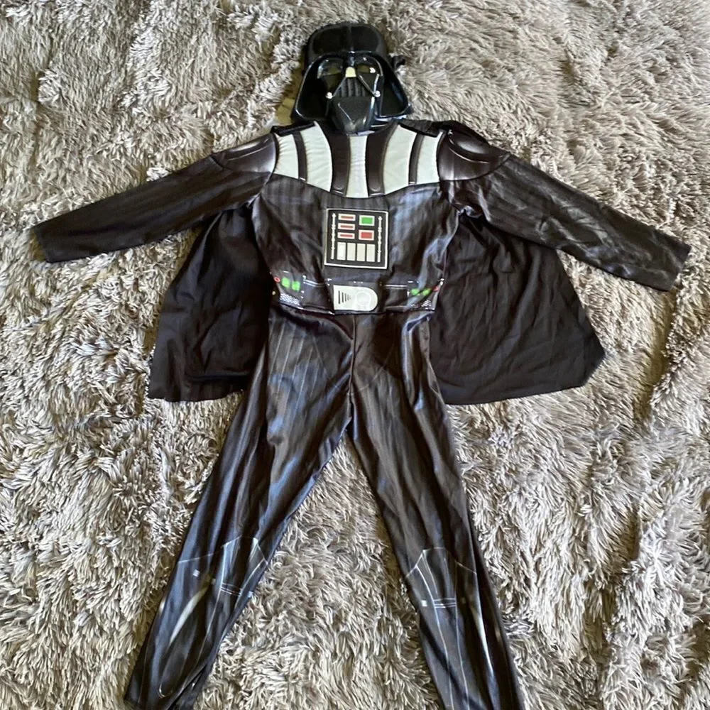 Darth Vador  Costume 3 Piece Black Small 4 to 7